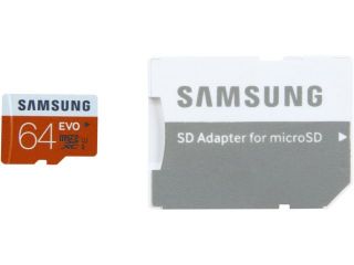 Samsung 64GB EVO Class 10 Micro SDXC up to 48MB/s with Adapter (MB MP64DA/AM)