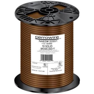 Cerrowire 2500 ft. 10 Gauge Brown Solid THHN Wire 112 1808M
