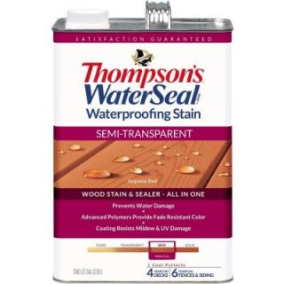 Thompson's WaterSeal 1 gal. Semi Transparent Sequoia Red Waterproofing Stain TH.042831 16