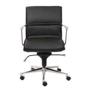 Eurostyle Leif Low Back Leatherette Office Chair with Arms