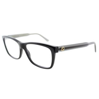 Gucci Womens GG 3765 GX3 Black And Grey Plastic Rectangle Eyeglasses