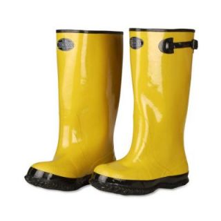 Cordova 17 in. Over The Boot Rubber Slush Boot Cotton Lined Hi Vis Yellow Top Strap and Buckle Size 12 BYS17 12