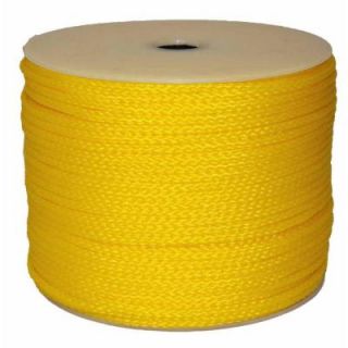 T.W. Evans Cordage 1/2 in. x 250 ft. Hollow Braid Polypro Rope in Yellow 27 601