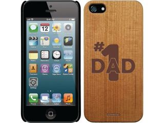 Coveroo Apple iPhone SE/5/5s Wood Thinshield Case with Number One Dad, Laser Engraved Design