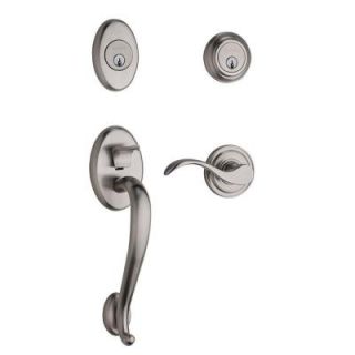 Baldwin Logan Double Cylinder Satin Nickel Right Handed Handleset with Wave Lever 85315.150.RDBL
