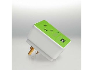 2 IN 1 MOBILE USB WALL ADAPTER SURGE PROTECTOR