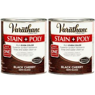 Varathane 1 Qt. Black Cherry Wood Stain and Polyurethane (2 Pack) DISCONTINUED 207098