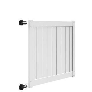 Freedom White Vinyl Privacy Fence Gate (Common 5 ft x 5 ft; Actual 4.83 ft x 5 ft)
