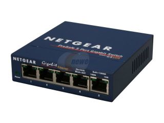NETGEAR ProSAFE 5 Port Gigabit Ethernet Switch (GS105 v5)   Lifetime Warranty