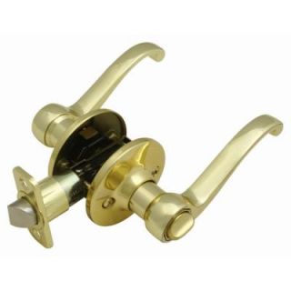Design House Scroll Polished Brass Privacy Lever 783043