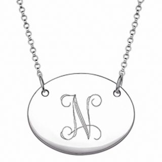 Sterling Silver Round Coin Oxidized Initial Monogrammed Charms