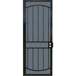Gatehouse Gibraltar Black Steel Surface Mount Single Security Door (Common 34 in x 81 in; Actual 37 in x 81.75 in)