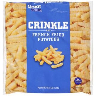 Great Value Crinkle Cut French Fried Potatoes, 80 oz