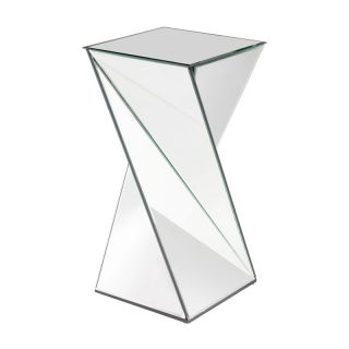 Howard Elliott Twisted Mirrored End Table   End Tables