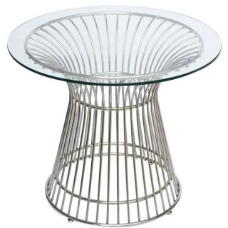 INSPIRE Q Berke Mirrored Top Round End Side Table