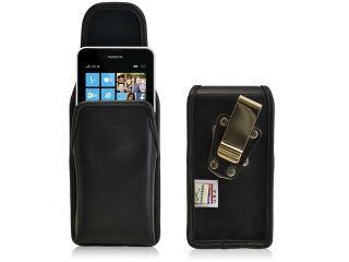 Turtleback Nokia Lumia 635 Vertical Leather Pouch Holster Case, Metal Belt Clip