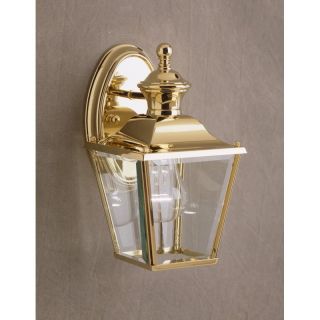 Kichler Bay Shore 971 Outdoor Wall Lantern   Polished Brass   Outdoor Wall Lights