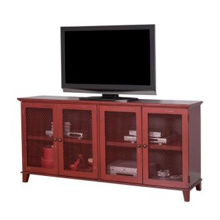 Sallis 72 inch Chinese Lunar Red Finish Wooden TV Stand   17684996