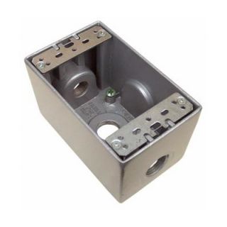 Weatherproof Boxes in Gray with 3 Outlet Holes