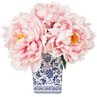 Creative Displays, Inc. Peony Bouquet in Chinoiserie Vase