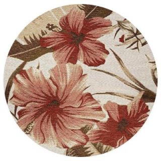 Home Decorators Collection Aloha Ivory 6 ft. 9 in. x 6 ft. 9 in. Round Area Rug 7440240440