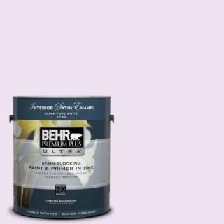 BEHR Premium Plus Ultra 1 gal. #670A 1 Quartz Pink Satin Enamel Interior Paint 775001