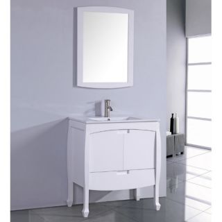 Legion Furniture WA8124W 24 in. Single Bathroom Vanity Set   White   Single Sink Vanities
