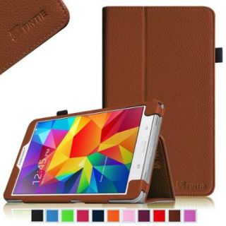 Fintie Samsung Galaxy Tab 4 7.0 Case   Slim Fit Premium Vegan Leather Folio Stand Cover, Brown