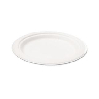Savannah P001 Bagasse 6" Plate, Round, White, 50/Pack