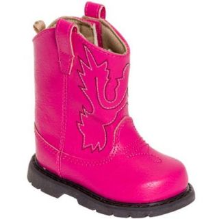 Baby Deer Infant Girls Toddler Western Cowboy Boot Shoes, Fuchsia, 2 M US Infant