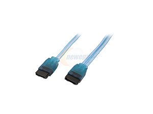 OKGEAR 18" SATA 6 Gbps Cable, Straight to Straight W/ Metal Latch, UV Blue, Backward Compatible 3 Gbps and 1.5 Gbps
