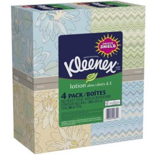 Kleenex Facial Tissue with Lotion, 75 count, (Pack of 4)