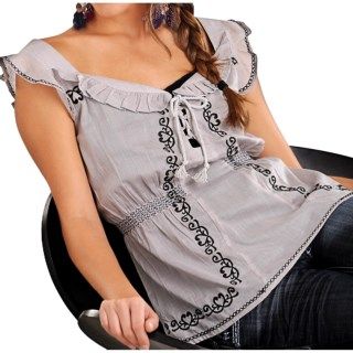 Rock & Roll Cowgirl Voile Baby Doll Shirt (For Women) 5251Y 36