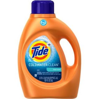 Tide Coldwater Clean Fresh Scent HE Turbo Clean Liquid Laundry Detergent, 48 Loads 92 oz