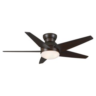Casablanca Isotope 44 in Brushed Cocoa Flush Mount Indoor Ceiling Fan with Light Kit and Remote