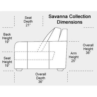 Omnia Furniture Savannah 82 Leather Sofa