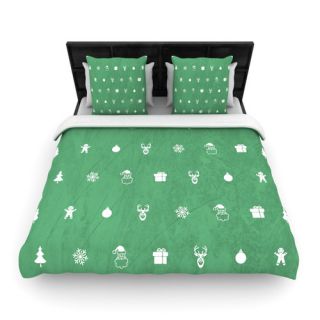 Cheery Pattern Green by Snap Studio Woven Duvet Cover