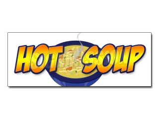 12" HOT SOUP DECAL sticker restaurant cafe food