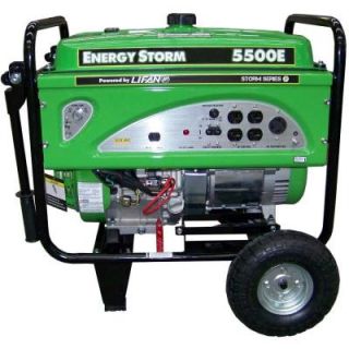 LIFAN 5,500 Watt Energy Storm 337cc Gasoline Powered Portable Generator Electric Start California Legal ES5500E CA