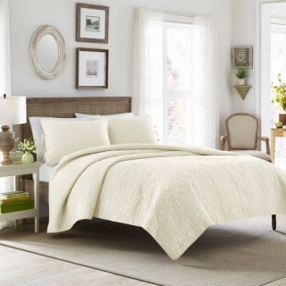 Felicity Ivory Quilt Set by Laura Ashley   Bedding and Bedding Sets