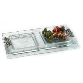 Fifth Avenue Crystal Scroll 2 section Server