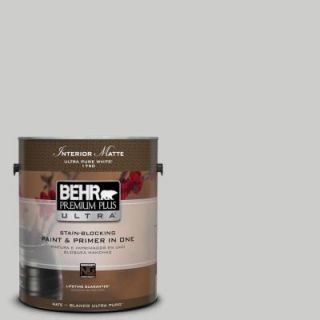 BEHR Premium Plus Ultra 1 gal. #PPL 64 Pewter Vase Flat/Matte Interior Paint 175001