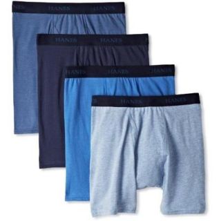Hanes Mens 4 Pack Classics Dyed Stretch Boxer Brief   Colors May Vary S Assorted
