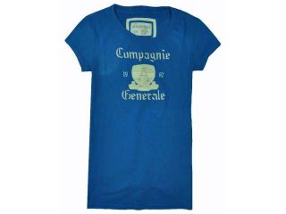 Aeropostale Womens Campagnie Graphic T Shirt seablue L