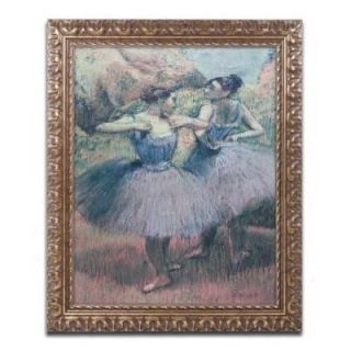 Trademark Fine Art 20 in. x 16 in. "Dancers in Violet" by Edgar Degas Framed Printed Canvas Wall Art BL0857 G1620F
