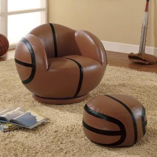 Coaster Kids Basketball Chair and Ottoman
