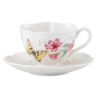 Lenox Butterfly Meadow Tiger Swallow Cup and Saucer   Set of 4   Tea Cups & Saucers