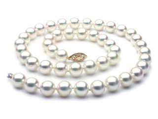 Japanese Akoya Saltwater Pearl Necklace 8.5mm AA+ Quality 18 inch