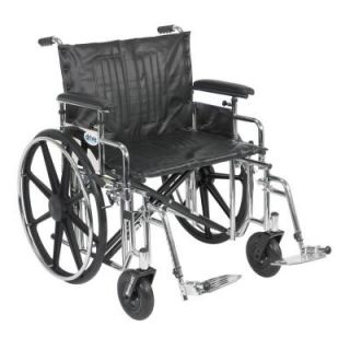 Drive Sentra Extra Heavy Duty Wheelchair with Detachable Adjustable Full Arms and Swing Away Footrest std20adfa sf