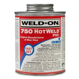 Weld On 32 oz. PVC 750 HotWeld Cement, Blue 13751